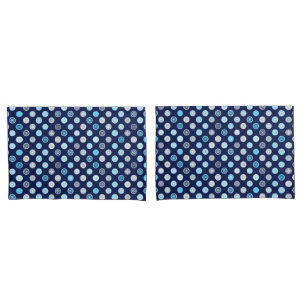 Housse D'oreillers Points d'hiver Wonder Blue Motif Coque Coussin