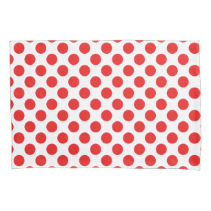 Housse D'oreillers Points polka rouge