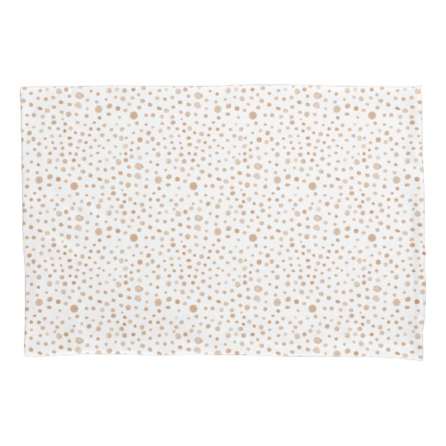 Housse D'oreillers Pois d'aquarelle Confetti rouille (devant)