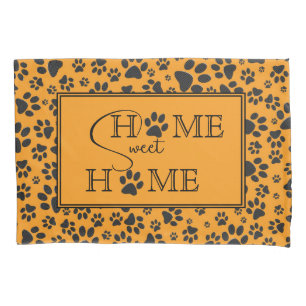 Housse D'oreillers Pois de chien noir et blanc Pointe Polka sur dahli