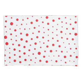 Housse D'oreillers Pois moderne élégant - personnaliser Rouge BG