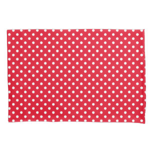 Housse D'oreillers Pois pomme rouge et vert motif réversible