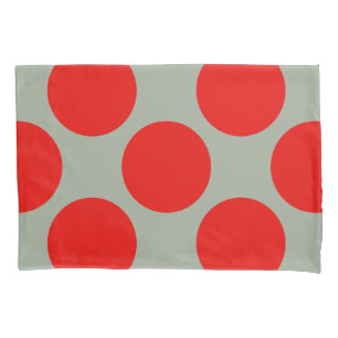 Housse D'oreillers Pois rouge diagonal géométrique sur toute couleu