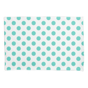 Housse D'oreillers Pois turquoise