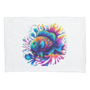 Housse D'oreillers Poisson coloré