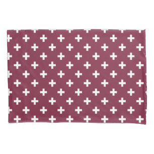 Housse D'oreillers Polka blanche croise sur mûrier