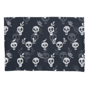 Housse D'oreillers Polka du crâne : Motif humoristique botanique