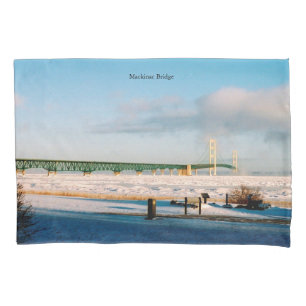 Housse D'oreillers Pont Mackinac Mackinaw Ville coque coussin d'hiver