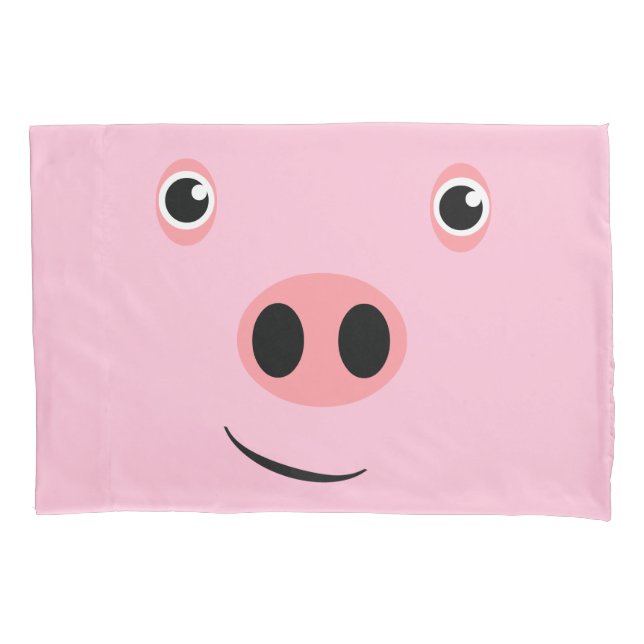 Housse D'oreillers Porc fait face (devant)