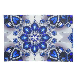Housse D'oreillers Porte-oreiller simple aux couleurs bleu blanc