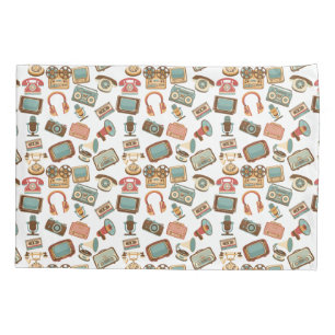 Housse D'oreillers Porte-oreillers Retro Media Motif
