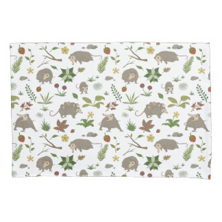 Housse D'oreillers Possum dans un champ de Berry en blanc