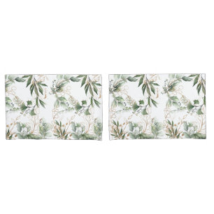 Housse D'oreillers Premium Sage moderne Eucalyptus Vert