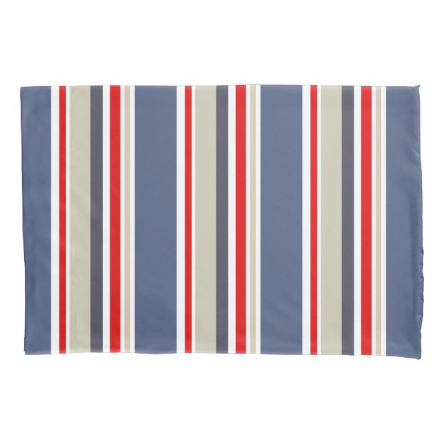 Housse D'oreillers Preppy Nautical Strited Motif (devant)
