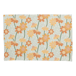 Housse D'oreillers Pretty retro muted 1970 s flowers