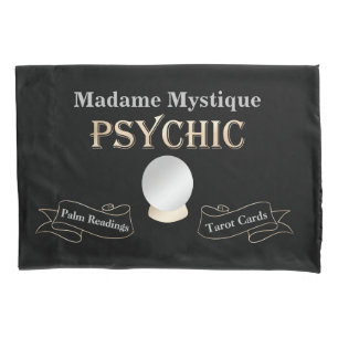 Housse D'oreillers Psychique Crystal Ball Or et Noir