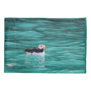 Housse D'oreillers Puffin Dans La Baie De Résurrection, Alaska
