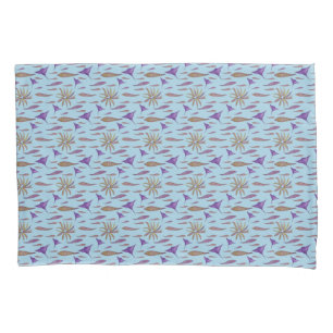 Housse D'oreillers Raies d'aquarelle et poissons