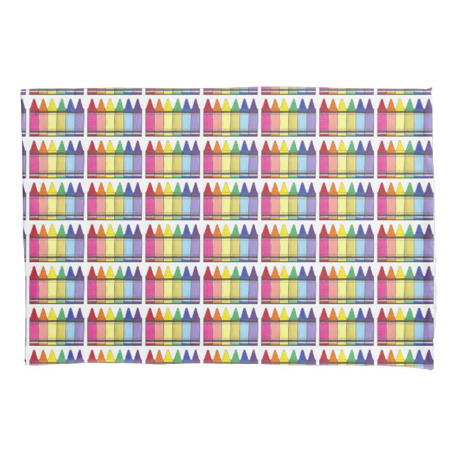 Housse D'oreillers Rainbow Crayons École Professeur Art Fournitures F (devant)