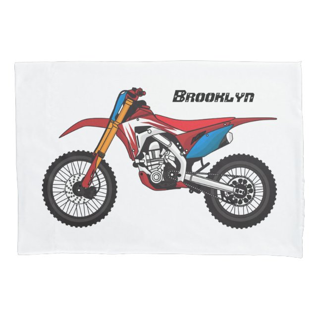 Housse D'oreillers Red dirt bike motorcycle (devant)