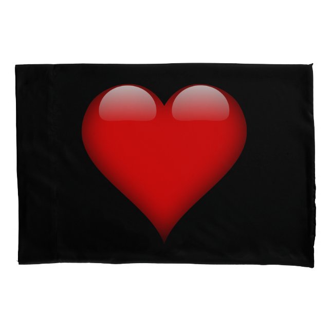 Housse D'oreillers Red Heart Mariage d'amour tendance (devant)