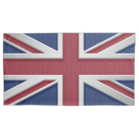 Regard balayé par drapeau britannique en métal