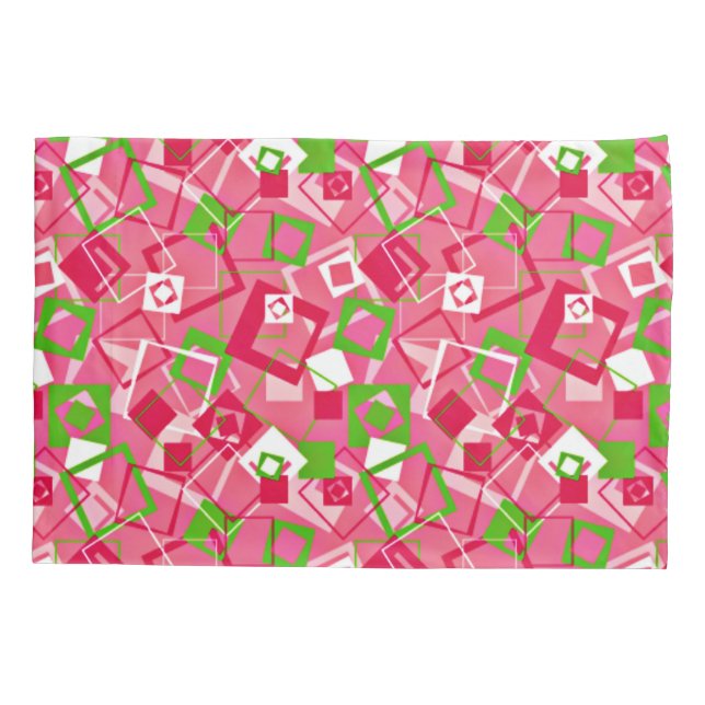Housse D'oreillers Retro Squares Pattern (Dos)