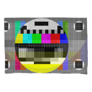 Housse D'oreillers Retro TV pas d'illustration de signal.