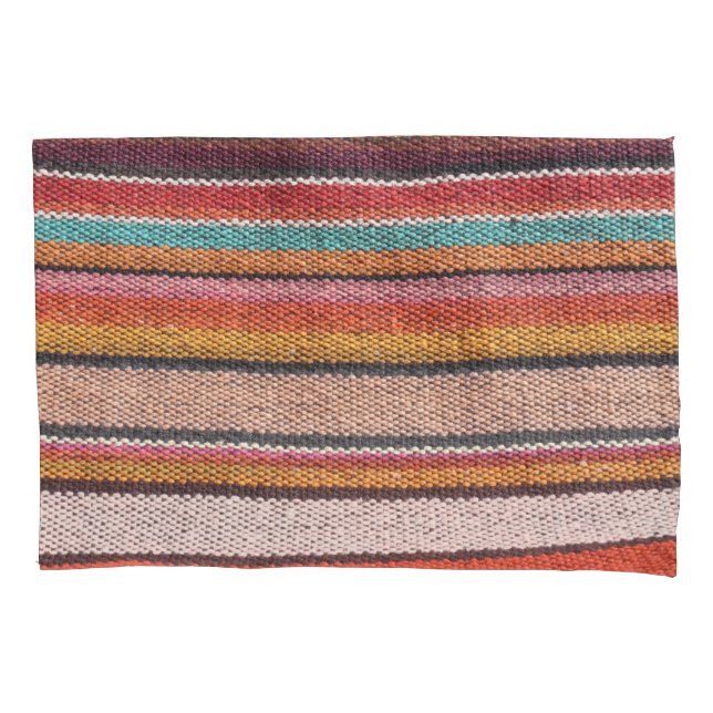 Housse D'oreillers Richesse du tapis : Textures mexicaines péruvienne (devant)