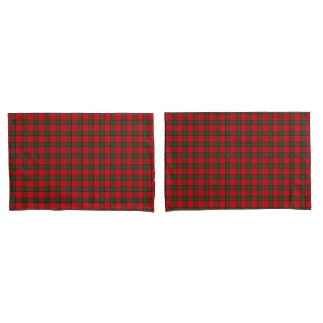 Housse D'oreillers Robertson tartson rouge vert plaid (devant-Set)