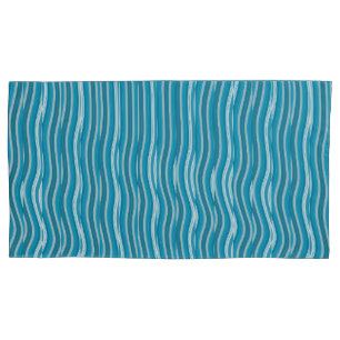 Housse D'oreillers Robustes turquoise et blanc