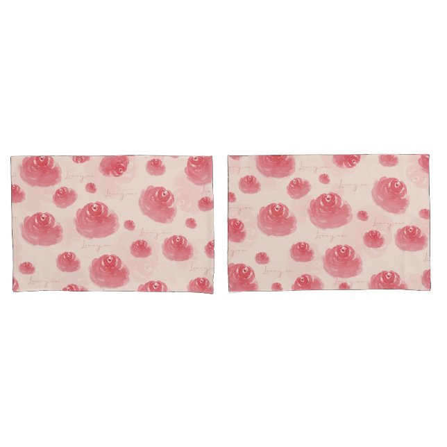 Housse D'oreillers Rosé~ (devant-Set)