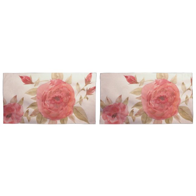 Housse D'oreillers Rose Delicate (devant-Set)