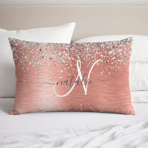 Housse D'oreillers Rose Gold brossé Parties scintillant métallique No