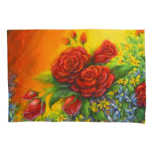 Housse D'oreillers Rose Plumage (devant)