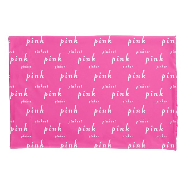 Housse D'oreillers Rose Plus rose Le plus rose Design (devant)