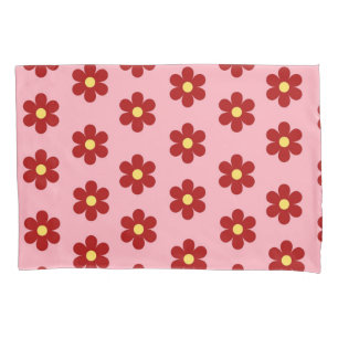 Housse D'oreillers Rose Vibrant Y2K Fleur sauvage Bold Retro Spring
