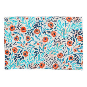 Housse D'oreillers Roses colorés Abstraits : Floral Vintage
