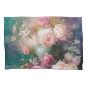 Housse D'oreillers Roses vintages D'Aquarelle Peints Dans Toutes Les 