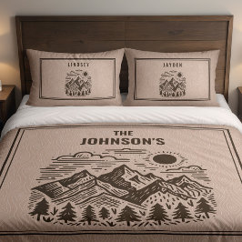 Housse D'oreillers Rustic Modern Mountain Custom