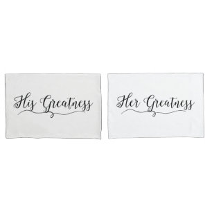 Housse D'oreillers "Sa grandeur et sa grandeur" Coque Coussin