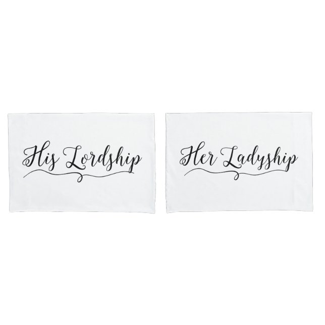 Housse D'oreillers "SA LORDSHIP et SA LADYSHIP" (devant-Set)