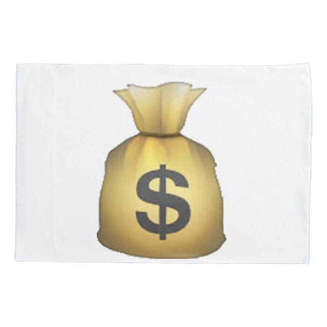 Housse D'oreillers Sac d'argent - Emoji (Dos)