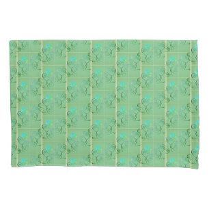 Housse D'oreillers Saint Patrick's Day Shamrock Misty Green