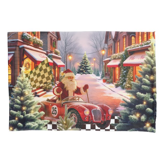 Housse D'oreillers Santa Claus Downtown Holiday (devant)
