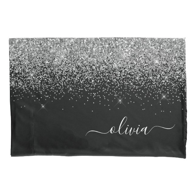 Housse D'oreillers Script Monogram Girly Name (devant)