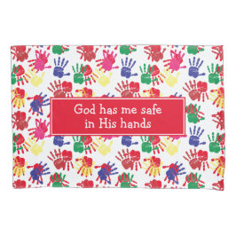 Housse D'oreillers SÉCURITÉ EN DIEUX MAINS Enfants Peints Mains