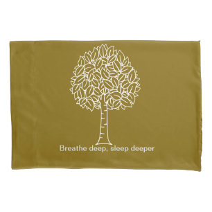 Housse D'oreillers Serene Tree Coussin - 'Respirer profondément, dorm