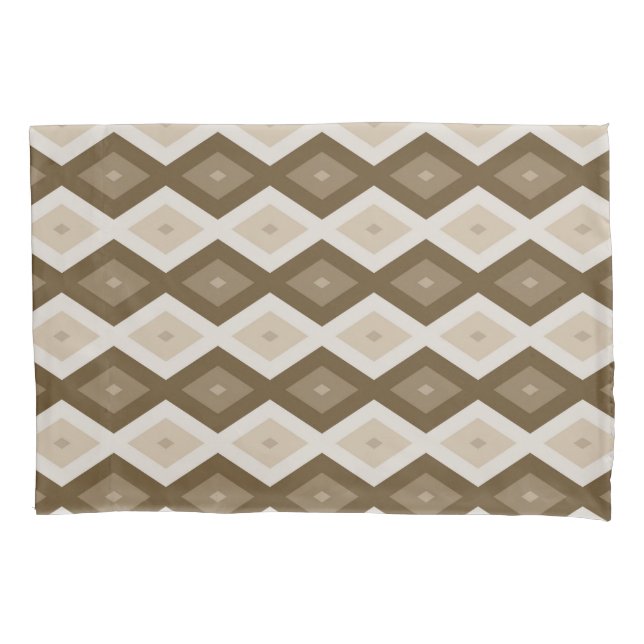 Housse D'oreillers Shades of brown diamond pattern (devant)
