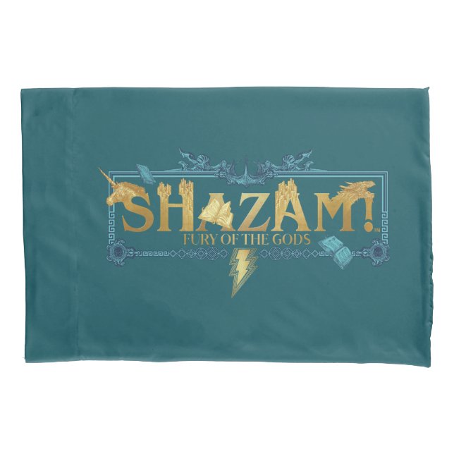 Housse D'oreillers SHAZAM ! Furie des dieux | Logo mythique (devant)